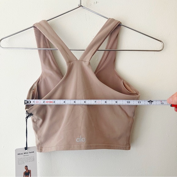 Alo Yoga • Real Tank Bra in Taupe - Picture 8 of 14